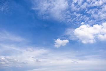 Wall Mural - clear blue sky background,clouds with background, blue sky background with tiny clouds. white fluffy