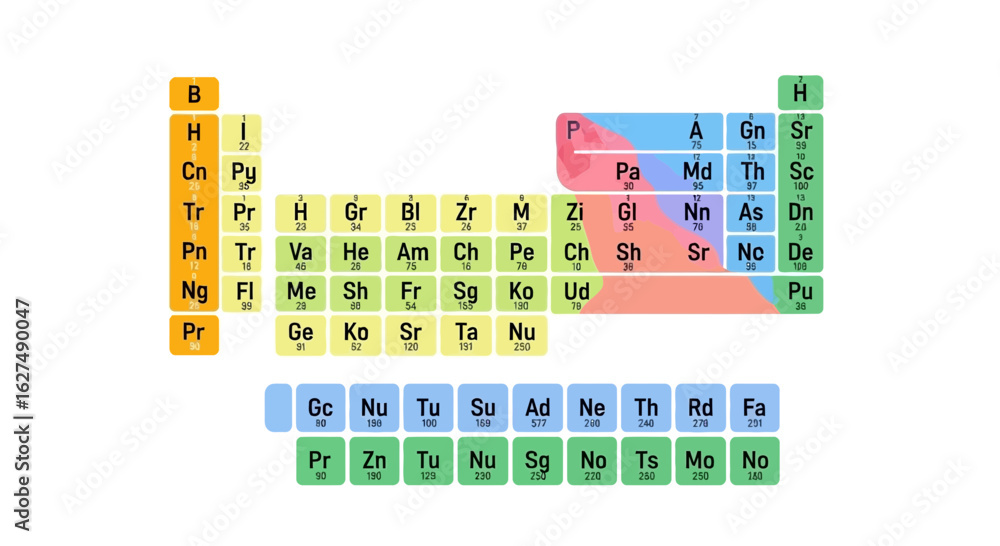 Periodic Table of Elements Vector Illustration for Science Education ...
