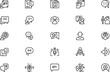 © TawhidulIslam - Communication & Interaction Line Icons Set - Chat, Dialogue, Speech Bubble & Social Media