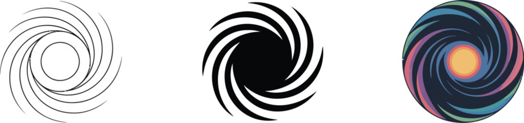 Wall Mural - dynamic whirl graphics for logo designs and creative projects