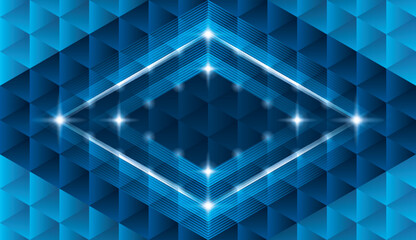 Wall Mural - Abstract Geometric Blue triangle Background. Modern triangles Pattern background, Luxury Triangle shapes design. Creative ideas for business presentations, template, banner