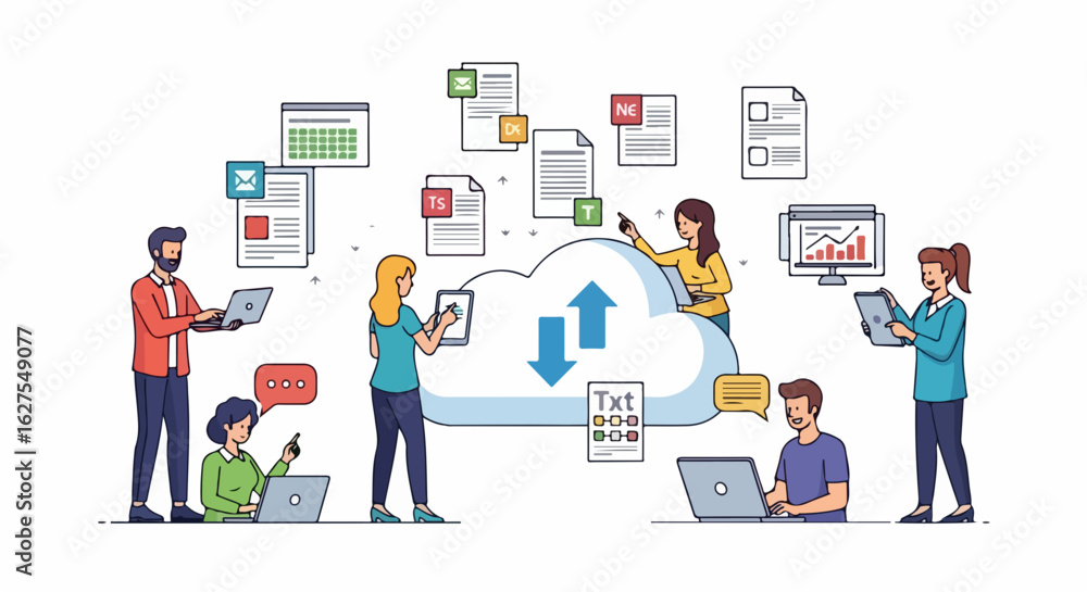 Cloud data teamwork solutions for innovative business collaboration and ...