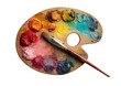 © mba - Wooden artist's palette with paint and brush