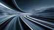 © Velvet - Abstract motion blur of a curving road at high speed, dark blue tones