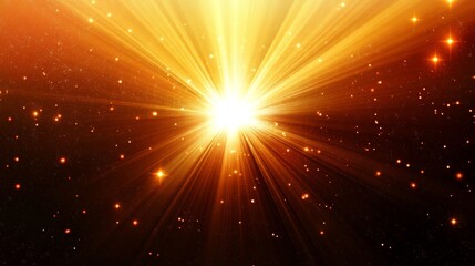 Wall Mural - radiant starburst effect with vibrant colors and luminous energy on a cosmic space background