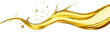 © PNGuin Studio - Stream of yellow glossy oil splash, isolated on transparent cutout background