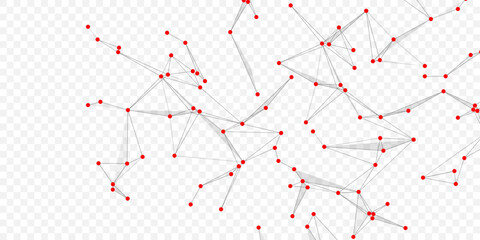 Wall Mural - abstract tech network connection dots. digital technology and big data analysis background. white ba
