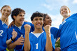 © Rido - Football team celebrating a goal during a match