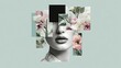© MaySabella - Floral collage portrait art