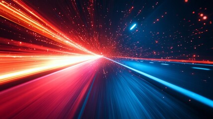 Wall Mural - abstract background with dynamic lines and bright colors, creating a sense of speed and movement. su