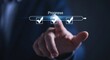 © Vector HUB - Hand points to progress bar with completed tasks and checkmarks