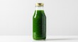 © Rio - 爽やか緑ジュース 光輝くガラス瓶 健康飲料. AI Generated