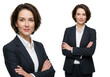© Songpong - Ai generated image of woman in business suit isolated on transparent background