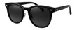 © OMD - Stylish black sunglasses with dark lenses and a classic design on transparent background.