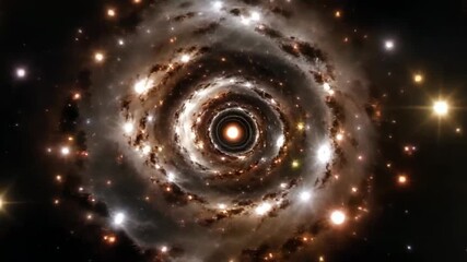 Wall Mural - Hyperspace tunnel with stars and nebulae