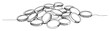 © Wieslaw - continuous one line drawing of a pile of old gold coins for treasure or wealth concept vector contour illustration
