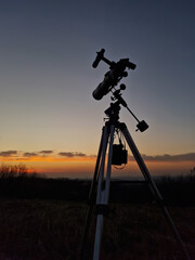 Wall Mural - astronomical telescope for observing stars, planets, moon and other celestial objects.