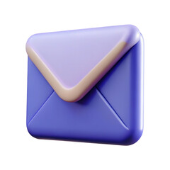 3D Email Icon Isolated on White Background

