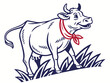 © Rina - Modern Cow Vector Logo Design for Farm BrandingMinimalist Cow Head Logo Vector for Dairy BusinessCreative Cow Silhouette Logo for Agriculture and Livestock