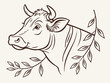 © Rina - Modern Cow Vector Logo Design for Farm BrandingMinimalist Cow Head Logo Vector for Dairy BusinessCreative Cow Silhouette Logo for Agriculture and Livestock