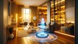 © phou - Smart home scenes where AI is used as part of daily life, such as Holograms or Robot assistants. Type 1