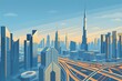 © Andrei Antipov - Dubai Skyline at Sunset – AI generated