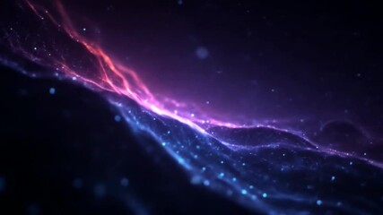 Wall Mural - Purple and Blue Energy Wave Forming in Outer Space.