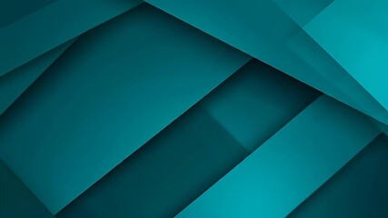 Overlapping teal geometric shapes with depth and light creating a modern design