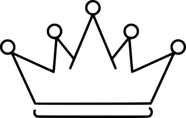 Wall Mural - crown icon line art vector illustration
