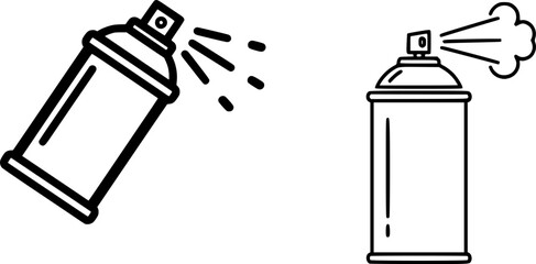 Wall Mural - spray paint icon line art vector illustration

