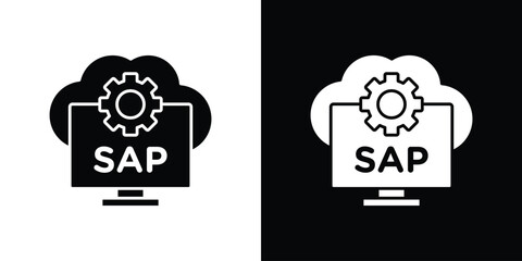 SAP icon Pixel perfect vector graphics. Symbol, logo illustration.