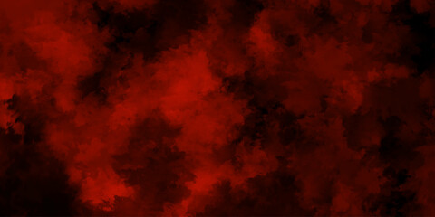 Wall Mural - Watercolor marble pattern design. Paint brush strokes. Fire red texture. Smoke overlays black and red background. Vintage retro red background. Red vapor on black background. Red smoky clouds.	