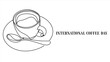 © nikvector - International Coffee Day Minimalist Coffee Cup Illustration. Art. line icon-continuous line drawing. Editable stroke.