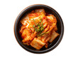 © ArtWorld - Spicy kimchi in a dark bowl korean cuisine fermented cabbage, Isolated On White Background, Png Transparent