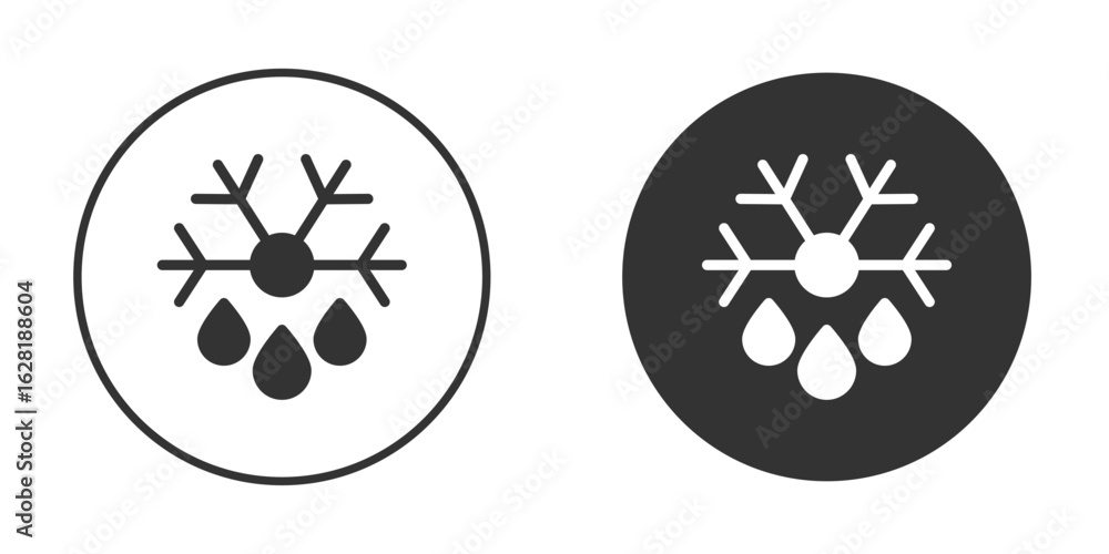 Defrosting icon concept, simple flat design. Clipart vecot in black ...