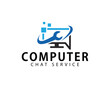 © Khusniyawati - computer service logo creative chat solution digital technology connect network