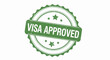 © ana - Green visa approved rubber stamp vector illustration design.