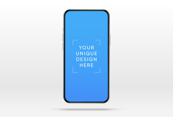 Poster - realistic smartphone mockup. mobile phone vector with isolated on white background. device front vie