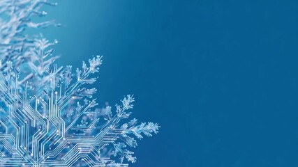 Wall Mural - digital snowflake