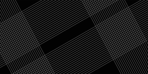 Black background with shiny diagonal lines wallpaper, Black and grey metallic abstract tech geometric linear background.
