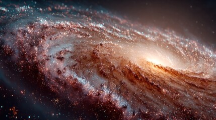 Wall Mural - Spiral galaxy, swirling colors, cosmic dust, celestial