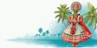 © Milano - Onam watercolor background illustration.