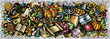 © balabolka - Israel vector cartoon doodle banner design