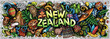 © balabolka - New Zealand hand drawn cartoon doodle illustration
