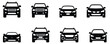 © craft_art - car silhouette vector icons set, isolated auto vehicle models for automotive and transport design