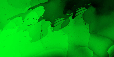 Wall Mural - abstract green watercolor ink painting with smooth, fluid gradients and organic flow. dark and light