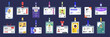 © 4zevar - Diverse employee id badges collection: male and female portraits in various styles