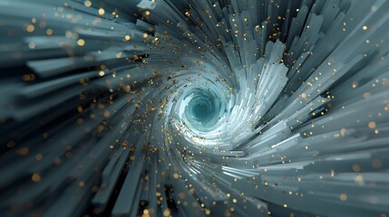 Canvas Print - abstract spiral tunnel with light at the end, perfect for modern designs and innovative presentation