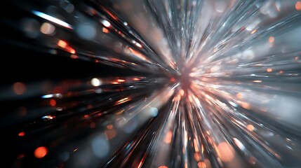 Canvas Print - abstract light trails create a futuristic and dynamic background, suggesting speed, motion, and tech
