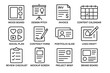 © Nataliia - Creative project icons: mood board, design pitch, invoice, content calendar, more
